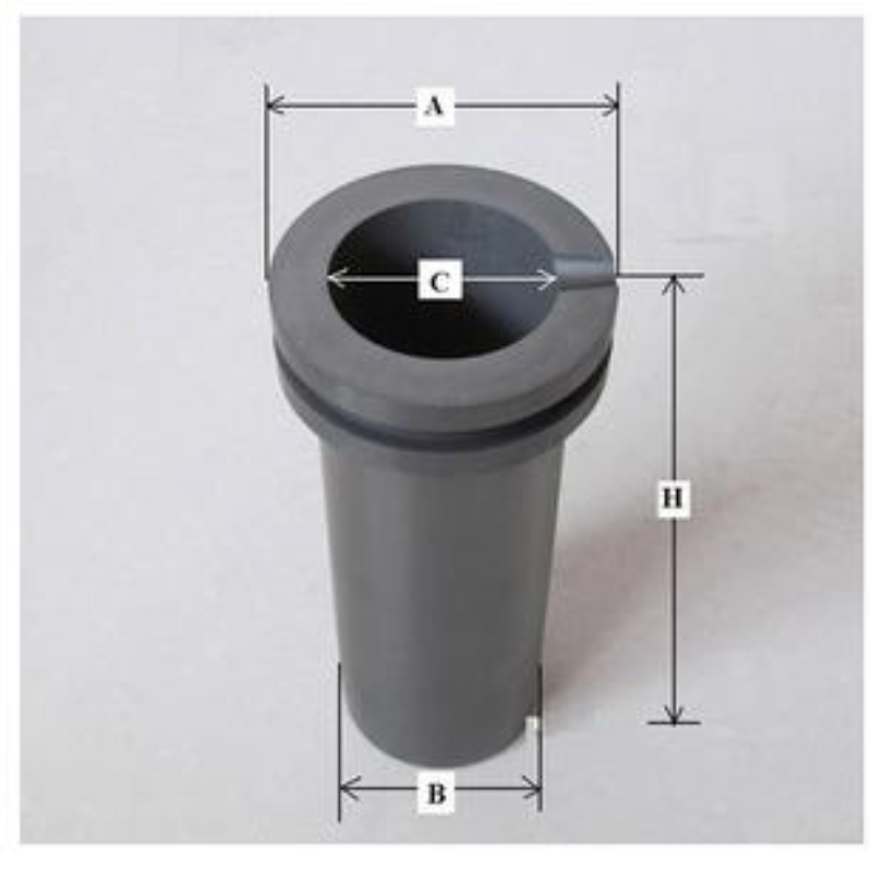 Double ring graphite crucible for intermediate frequency furnace